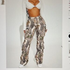 Fashion Nova Sneak Attack Non Stretch Cargo Jean